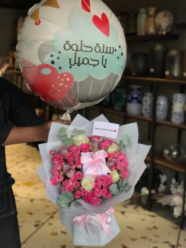 Mix rose and baby rose bouquet