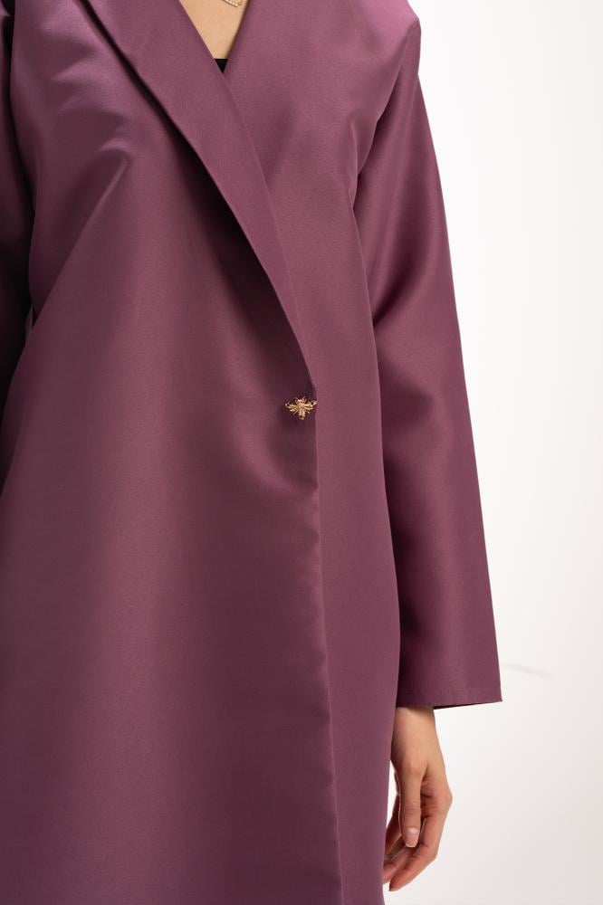 Luxury Turquoise Taffeta Abaya Wrap with Inner Tie - Colorful