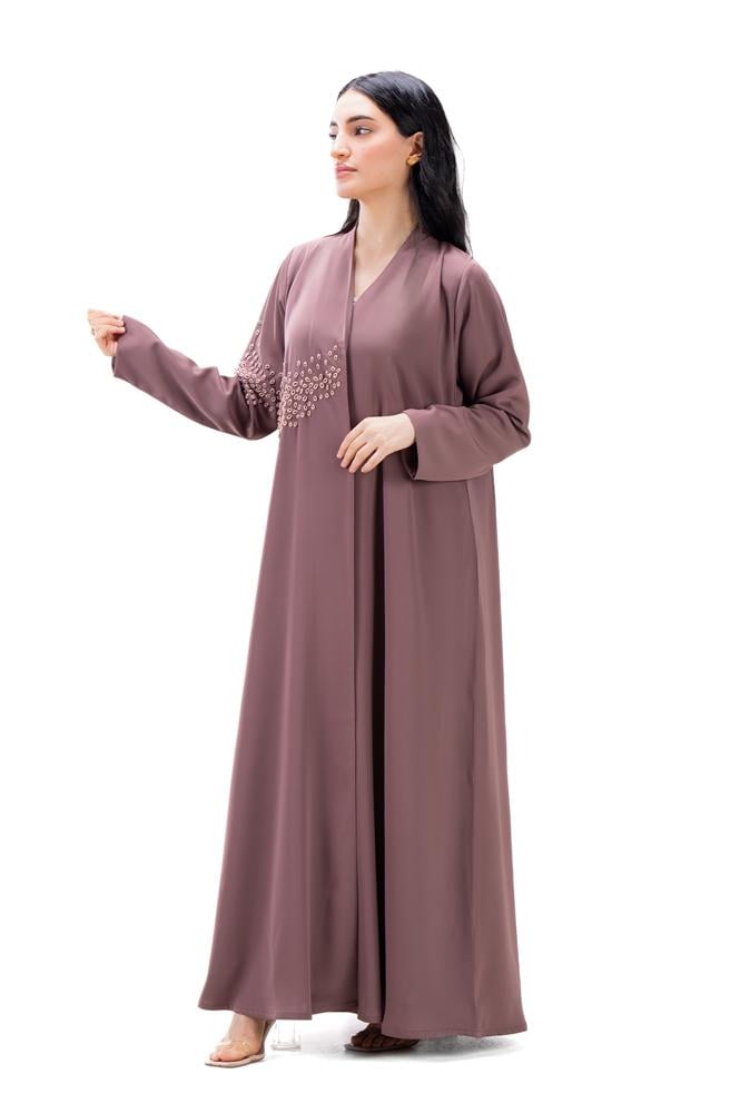 عباية بليزر لحمي كريب بتطريز يدوي - Loops