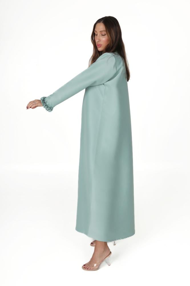 عباية تيفني تفته بمرد داخلي وتطريز على الكم - Norsin