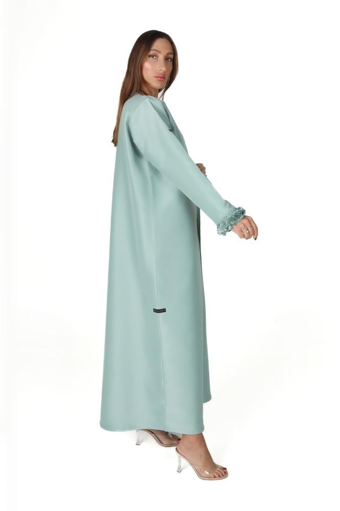 عباية تيفني تفته بمرد داخلي وتطريز على الكم - Norsin