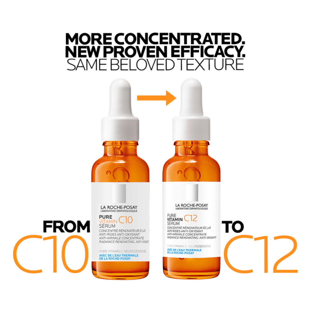 لاروش بوزيه - سيروم فيتامين سي 12 النقي لمكافحة التجاعيد - 30 مل