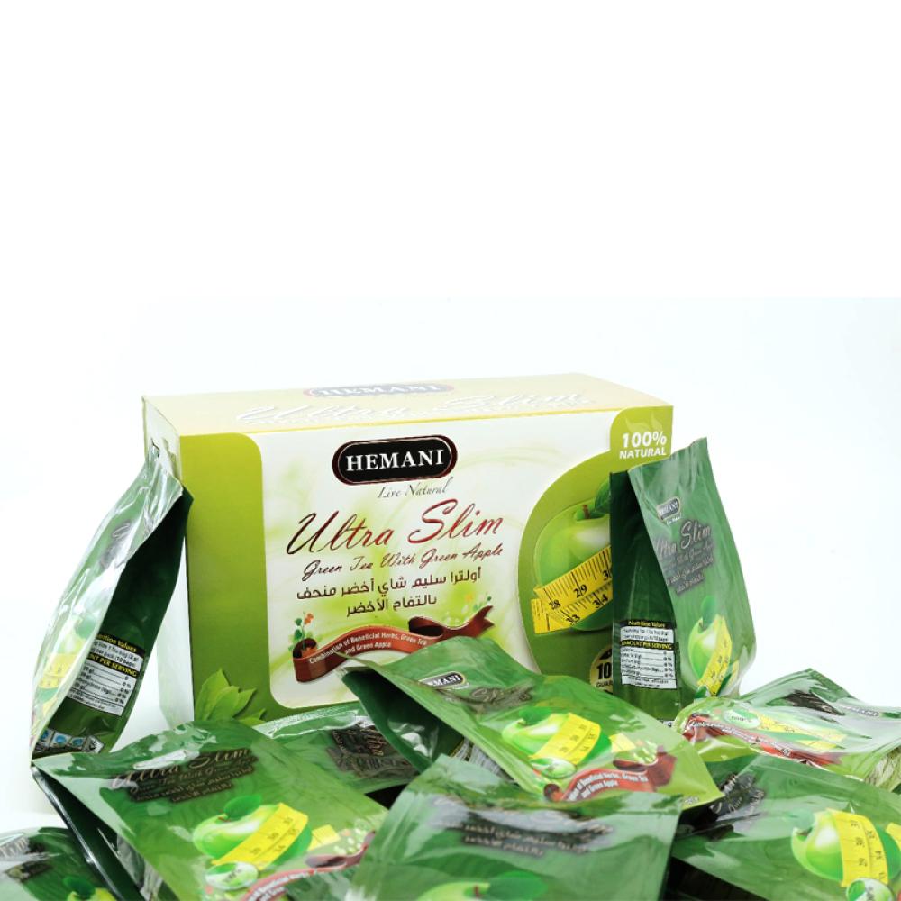 شاي اخضر للتنحيف بالتفاح الاخضر الترا سليم من هيماني
