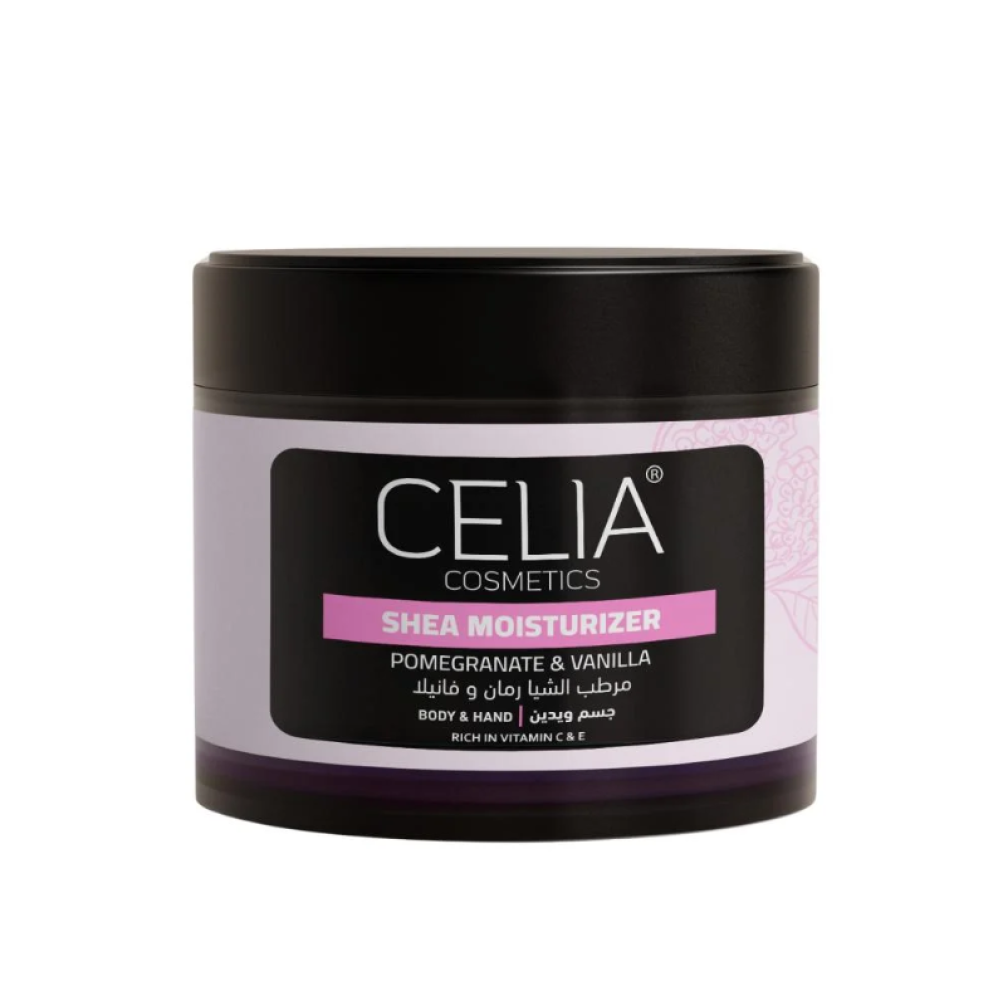 زبدة شيا بالرمان والفانيلا للوجه و الجسم من سيليا - 300جم