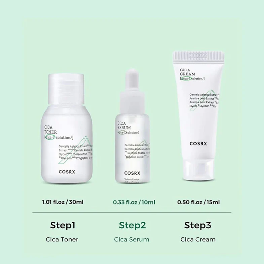 COSRX Cica7 Pure Fit Anti-Aging Hydration Skincare Set 100ml