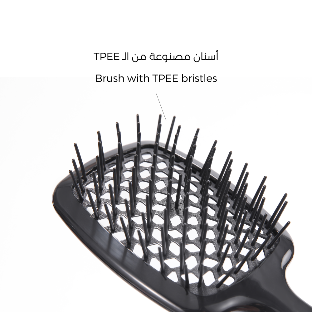 Lapel Master Brush - Daily use brush for wet hair - Black