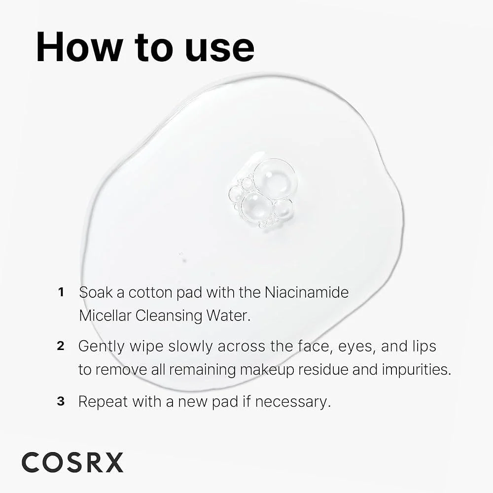 كوسركس مياه منظفة للمكياج بالميسيلار والنياسيناميد - 100 مل