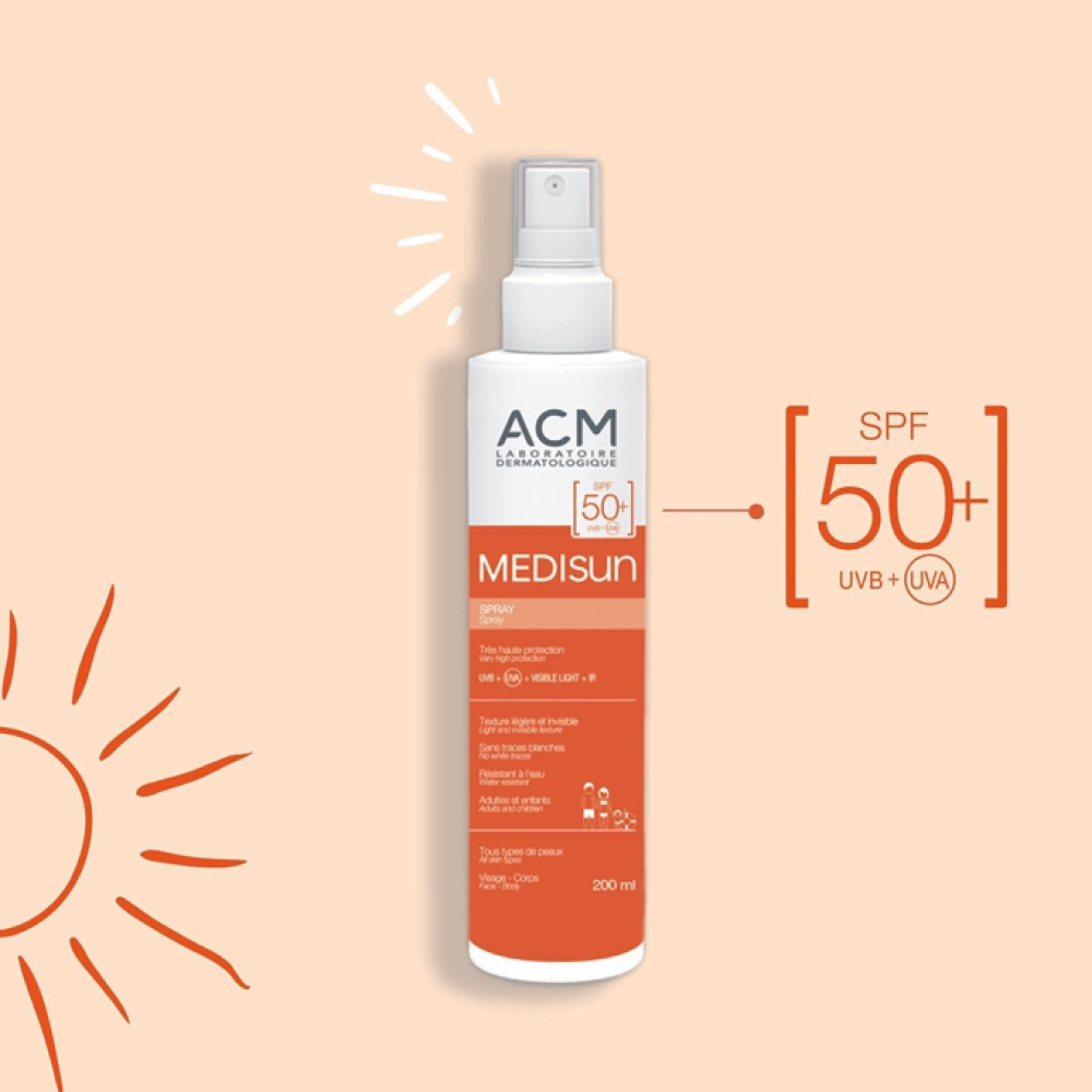 بخاخ واقي شمس ميدي صن بعامل حماية +50 من أي سي إم - 200مل