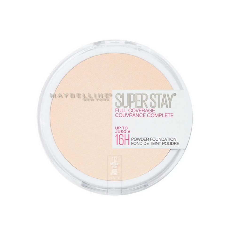 بودرة اساس سوبر ستاي تغطيه كامله من ميبلين - NATURAL IVORY 112