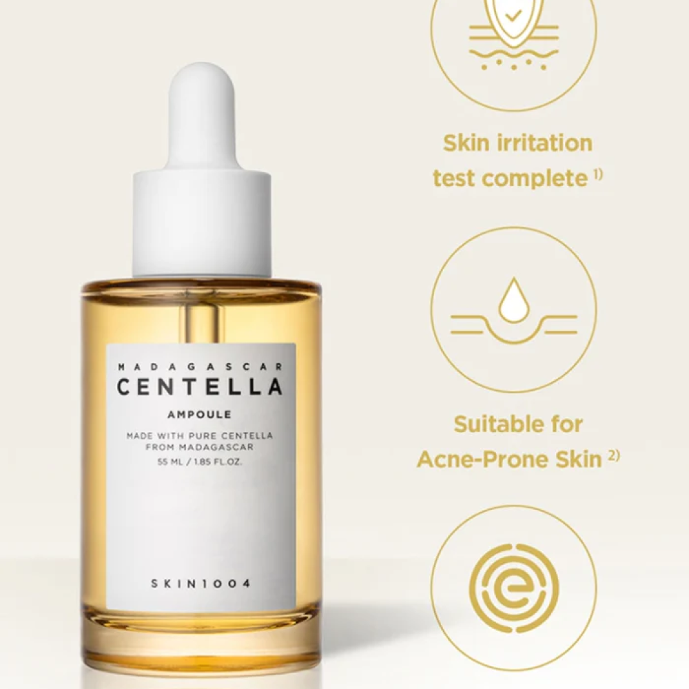 سيروم الوجه بعشبة السينتيلا للترطيب اليومي من سكين 1004 - 55 مل