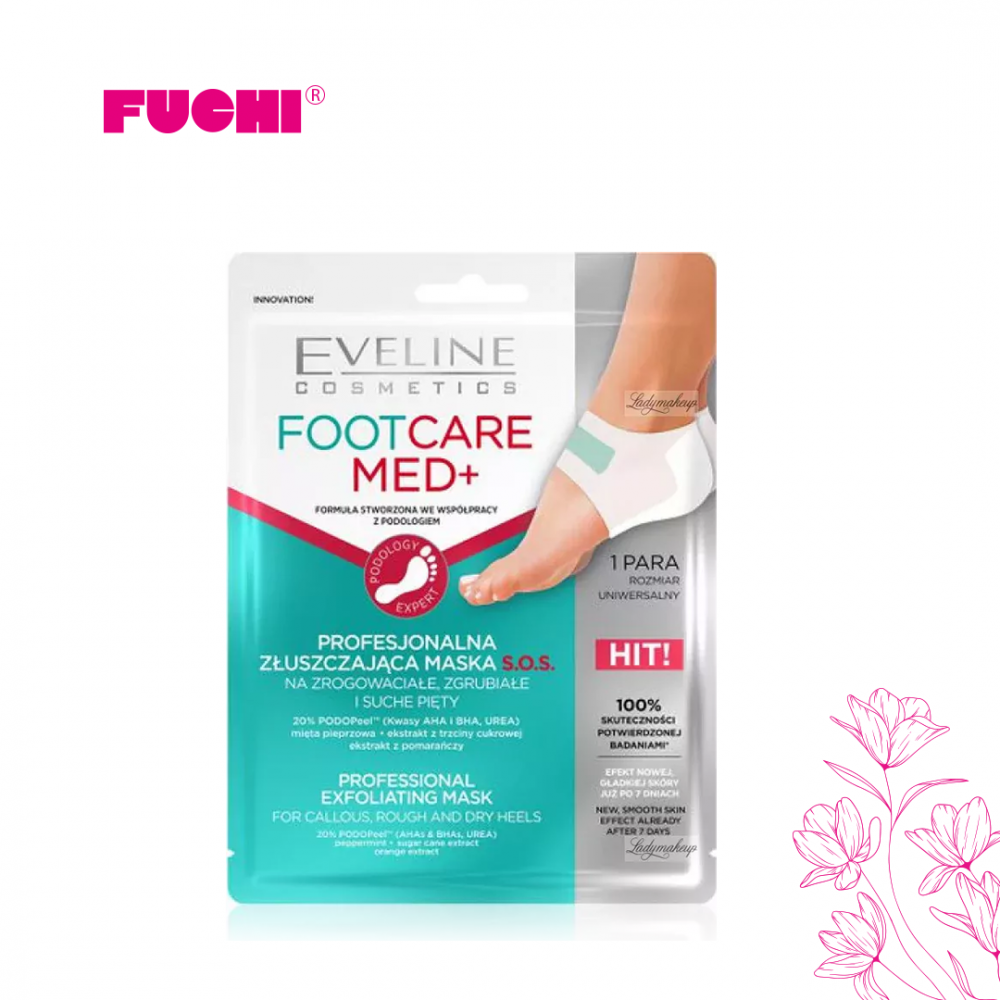 قناع تقشير وترطيب القدمين فوت كير ميد + من إيفلين - زوج واحد