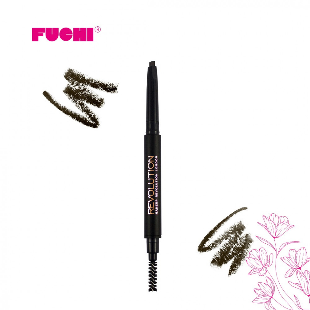 Revolution Duo Brow Pencil - Dark Brown
