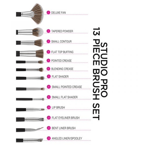 مجموعة فرش مكياج ستديو برو من بي اتش - 13 فرشة