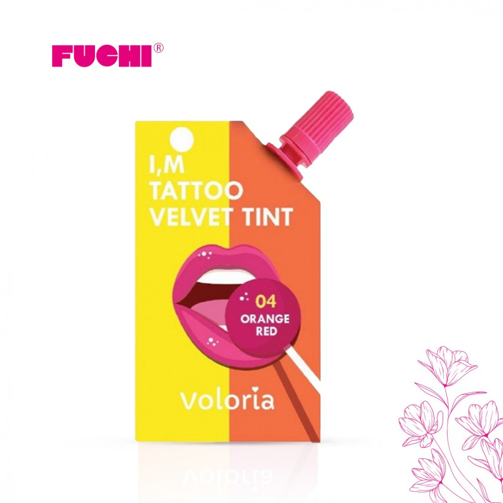 تنت الشفاه و الخدود اي ام تاتو فلفيت من فولوريا - 04 اورنج رد - فوشي