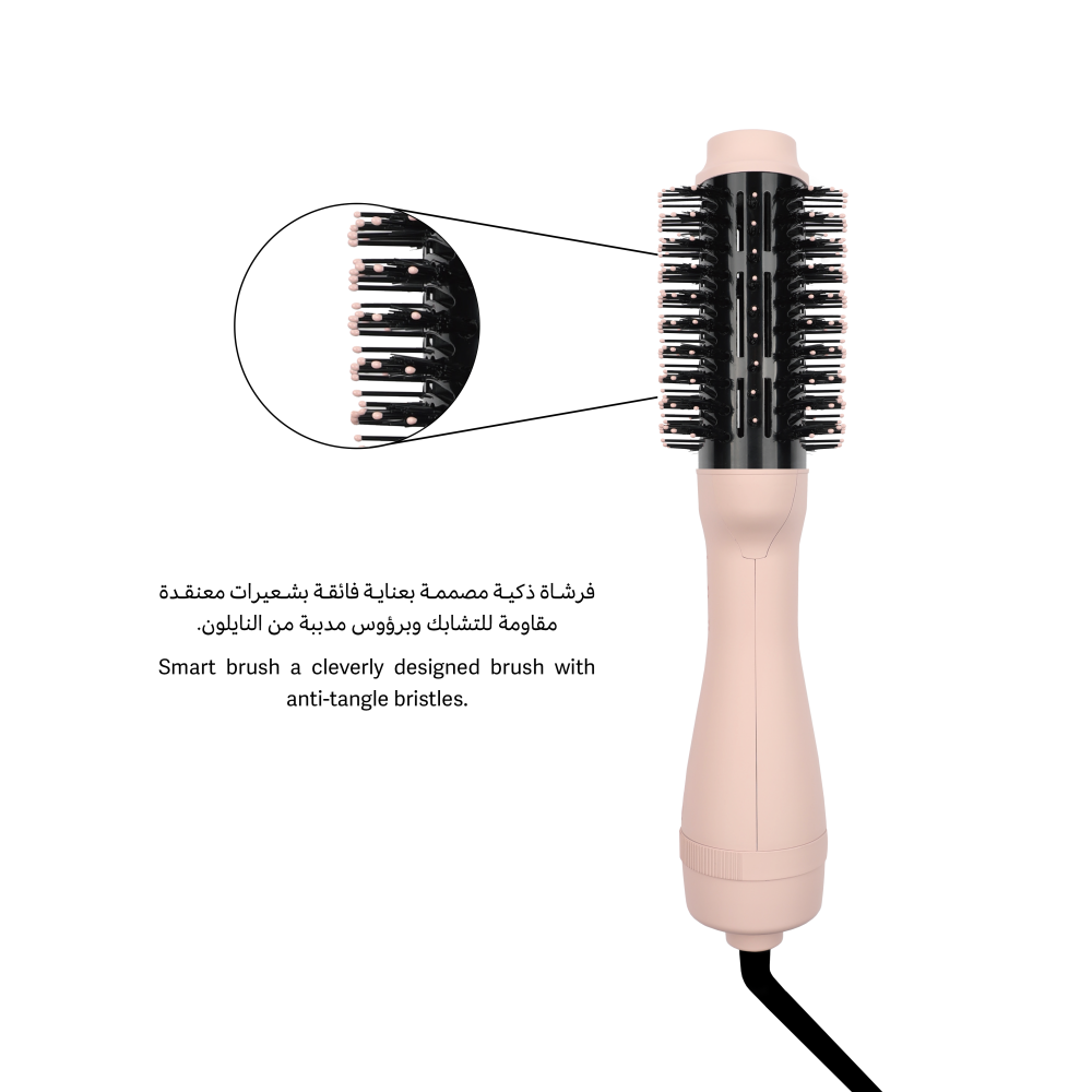 فرشاة تجفيف الشعر الدائرية من لابيل - وردي