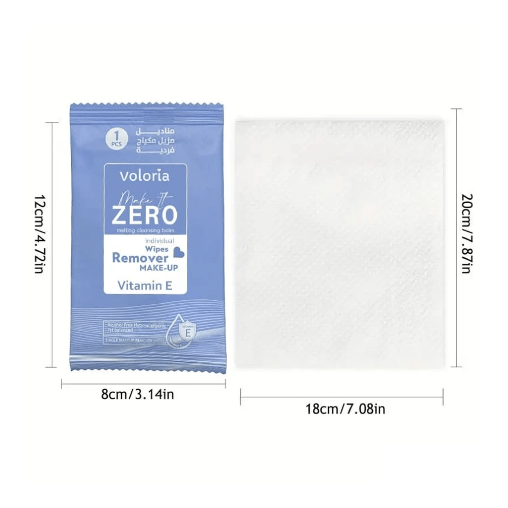 Voloria Mikt Zero Makeup Remover Wipes 15 Count