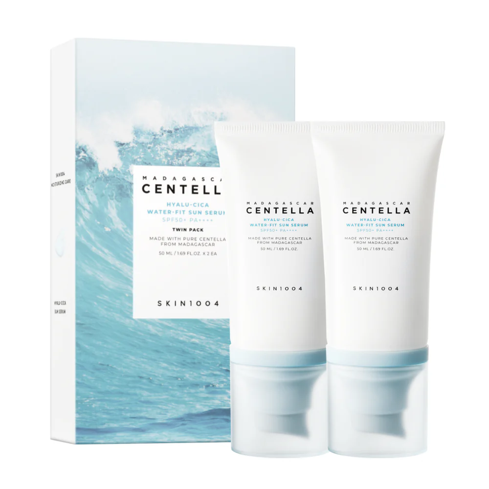 عبوتين سيروم سيكا واقي الشمس المائي بعشبة السينتيلا من سكين 1004