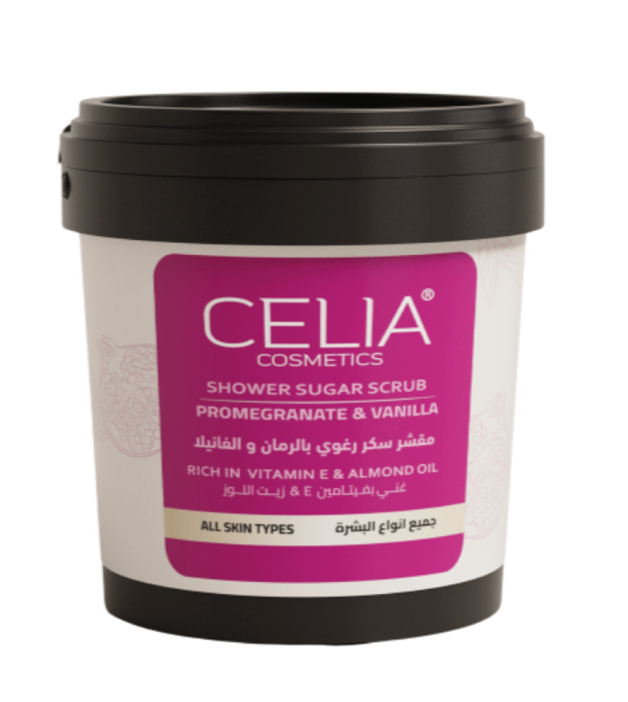 مقشر سكر رغوي بالرمان والفانيلا من سيليا - 600 جم