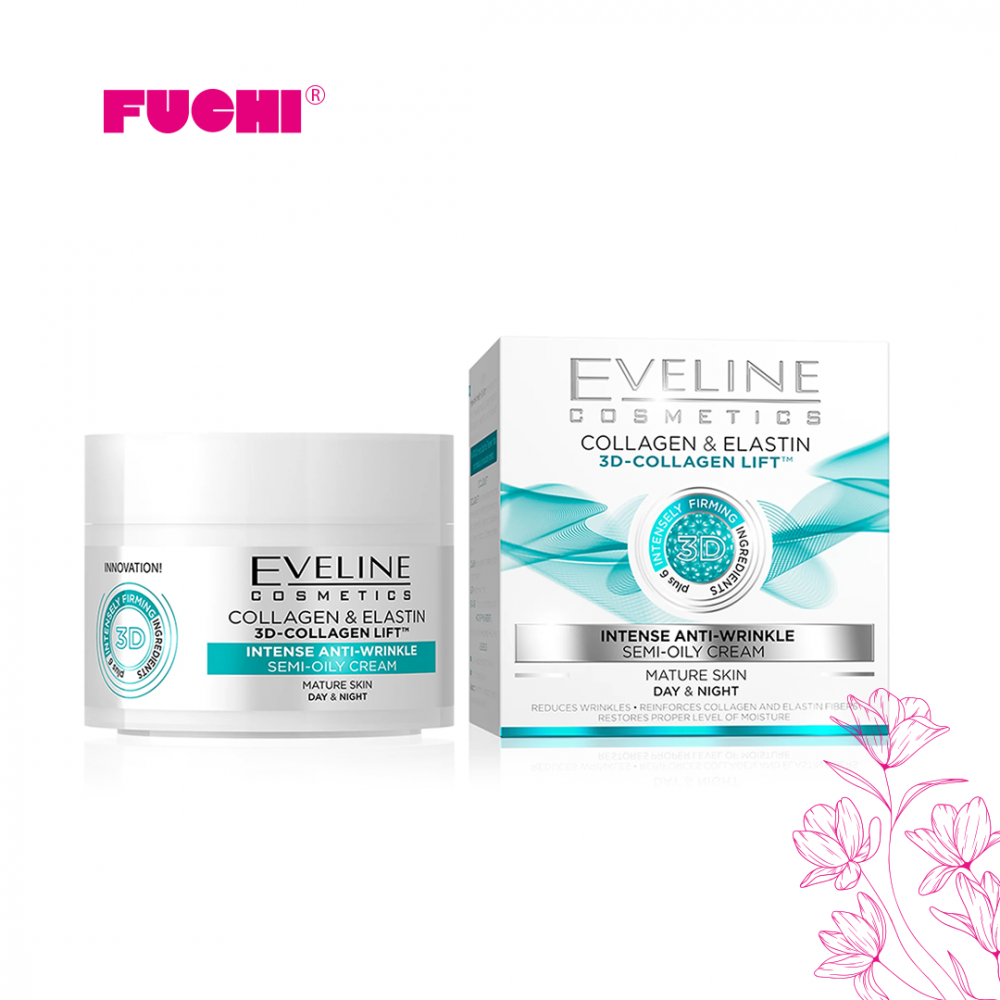 كريم الليل والنهار المضاد للتجاعيد بالكولاجين المكثف من إيفلين - 50مل