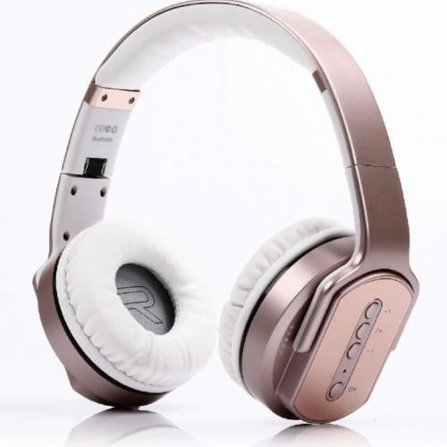 سماعات لاسلكية فوق الاذن مع مايكروفون ومكبر صوت لون اصفر