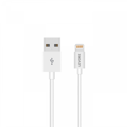 سلك شاحن ليفوري ايفون USB بطول 1 م بلاستيك - ابيض