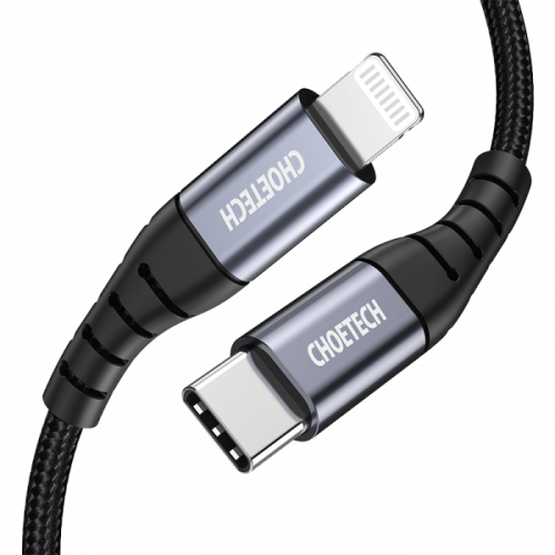 كيبل شحن تشويتيك من Type-C الى آيفون بطول 1.2م معتمد من ابل - أسود