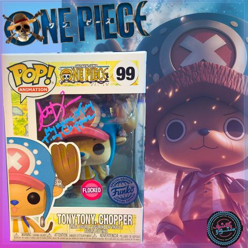 Funko Pop! One Piece Chopper Flocked #99Signed by Mikaela Hoover Live action