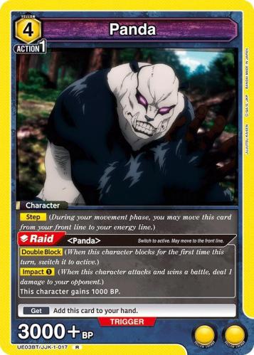 Union Arena TCG Jujutsu Panda [UA02BT/JJK-1-017R] Holo English