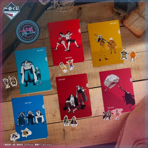 ONE PIECE ICHIBAN KUJI Whitebeard Pirates - Father and Sons - I PRIZE - Clear file and sticker