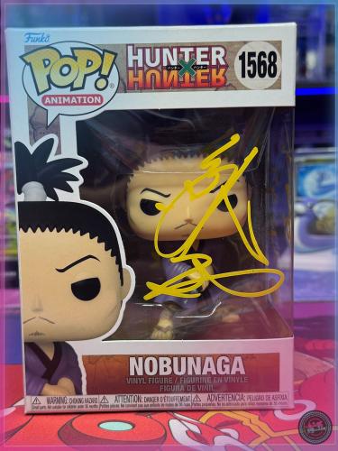 Funko Pop Nobunaga 1568 Hunter x Hunter HxH Anime Signed Naoya Uchida + Qoute + JSA COA