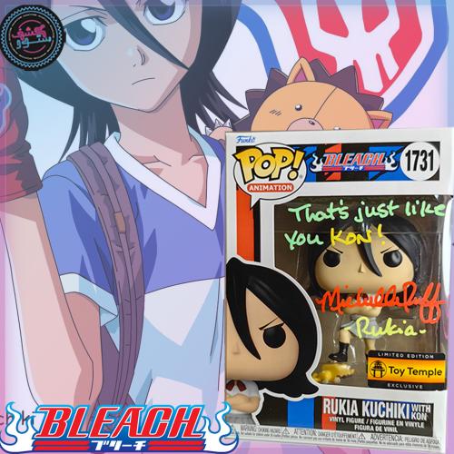 Funko Pop Bleach- Rukia Kuchiki with Kon 1731 Signed By Michelle Ruff