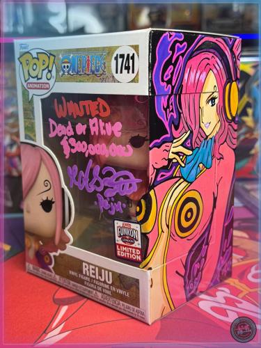 Funko Pop! Vinyl: Reiju 1741 London ComicCon Autographed By Alexis Tipton + Cuscom ART + SWAU COA