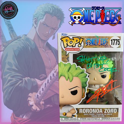 Funko 923 One Piece Roronoa Zoro Chris Christopher Sabat Signed /coa