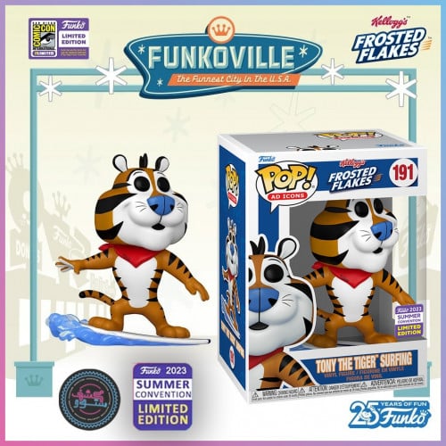 Funko Pop SDCC 2023 Tony the Tiger Surfing #191 