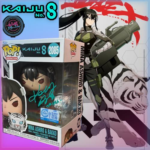 Funko Pop! Kaiju No. 8: Mina Ashiro and Bakko signed by Katelyn Barr VA with COA