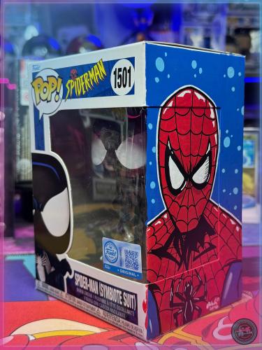 Funko Pop! Marvel Spider Man #1501 Symbiote Suit + Custom ART