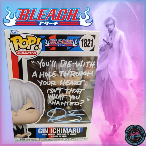 Funko Pop Bleach Anime Gin Ichimaru #1821 Signed By Doug Erholtz COA