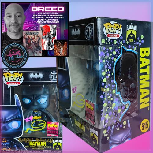 Funko Pop DC Batman #515 Comfest Exlusive with Signed and Side ART by Bobby Breed