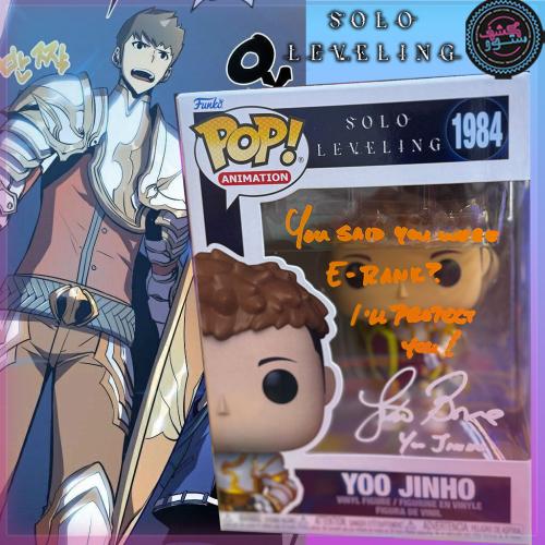 Funko Pop Yoo Jinho Solo Leveling #1984 Signed Justin Briner