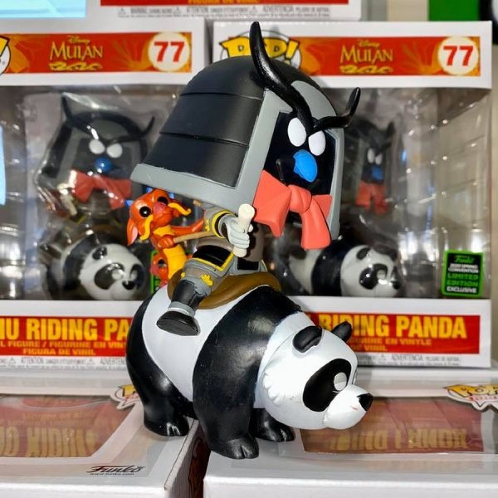 Rides: Mulan Vinyl Figure 6 inch Emerald City Comic Con Exclusive for sale online Mushu Riding Panda Funko Pop 
