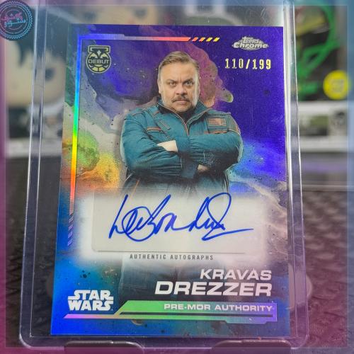 2024 Topps Chrome Star Wars Orange Auto Lee Boardman as Kravas Drezzer Limited 110/199