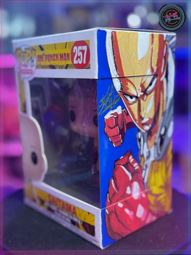 Funko Pop! Animation: One Punch Man Saitama #257  + CUSTOM art