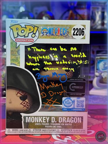 Funko Pop One Piece Monkey D Dragon  #2206 Chrono Exclusive Signed Bryan Massey + Prime COA