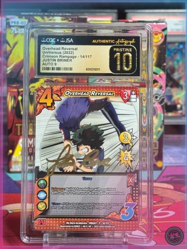 CGC- pristine 10- UniVersus English My Hero Academia Deku Signed by Justin Briner