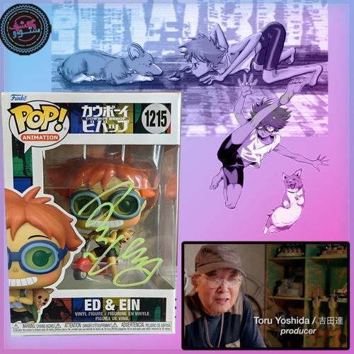 Funko Cowboy Bepop POP Ed And Ein Signed by Tōru Yoshida
