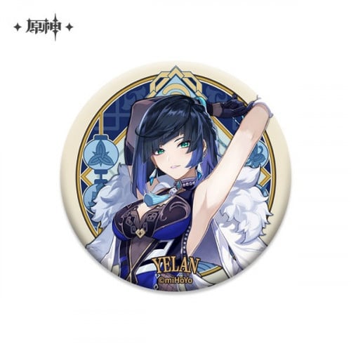 Genshin Impact - Liyue Harbor Series Chara Tin Badge Yelan-  Character Can Badge (Mihoyo)