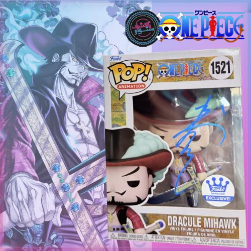 Funko Pop! Vinyl: One Piece Dracule Mihawk Funko Japanese Signed  Hirohiko Kakegawa