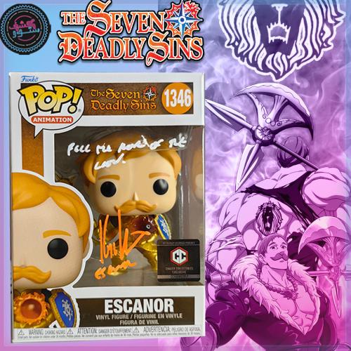 Funko Pop! The Seven Deadly Sins Escanor #1346 Chalice Ex Signed by Kyle Hebert