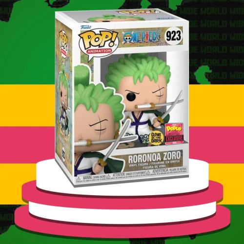 Funko Pop One Piece Roronoa Zoro Pre Release Comfest Exclusive Glows in the dark