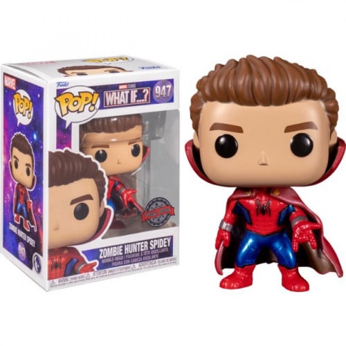 funko pop what if Zombie Hunter Spidey Unmasked